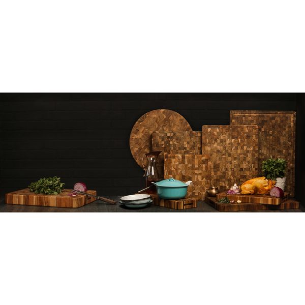 Доска разделочная торцевая butcher block с желобом для сока 61х46 см