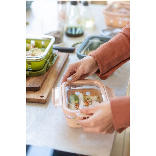 Контейнер для запекания, хранения и переноски продуктов в чехле, 1050 мл, зеленый Smart Solutions