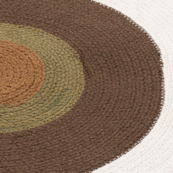 Ковер из хлопка target коричневого цвета из коллекции ethnic, D150 см Tkano