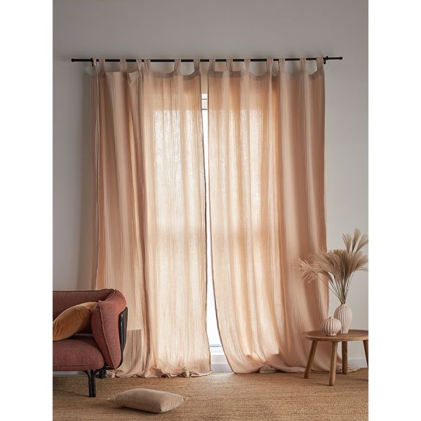 Штора из муслина бежевого цвета из коллекции essential, 150х290 см Tkano