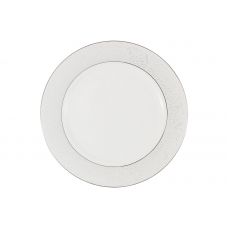 Тарелка обеденная 25,5 см, фарфор, белая, с серебристым кантом, Мелисента Anna Lafarg Emily
