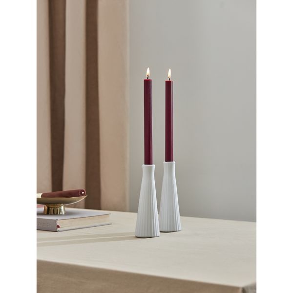 Набор из двух свечей бордового цвета из коллекции edge, 24.5 см Tkano