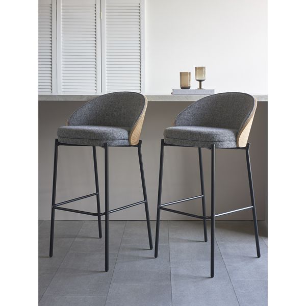 Стул барный cloud, рогожка, грифельно-серый Bergenson Bjorn