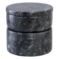 Шкатулка для украшений marm, D10,5х11,8 см, черный мрамор Bergenson Bjorn