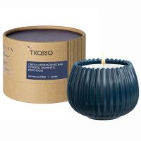 Свеча ароматическая cypress, jasmine & patchouli из коллекции edge, синий, 30 ч Tkano