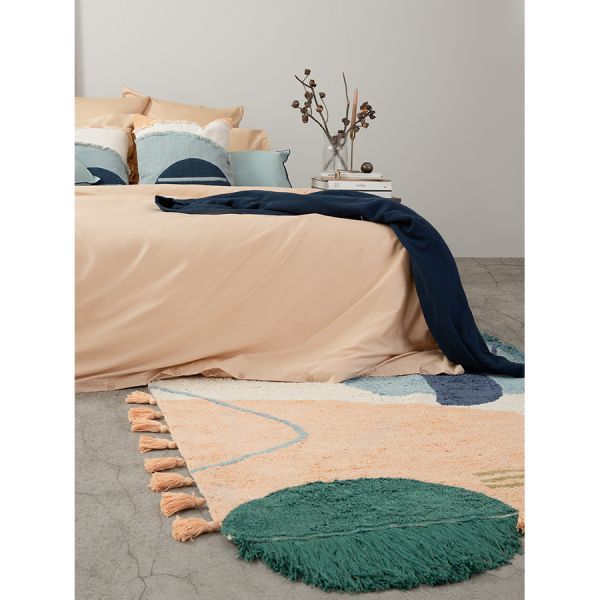 Ковер из хлопка с геометрическим принтом бахромой и кисточками из коллекции ethnic 200х300 см