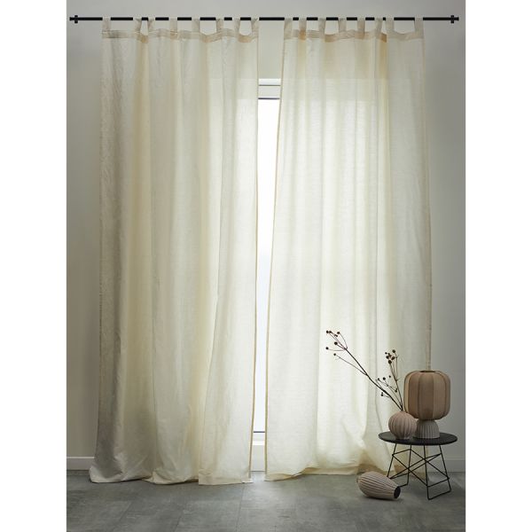 Штора из хлопка и льна кремового цвета из коллекции essential, 150х290 см Tkano