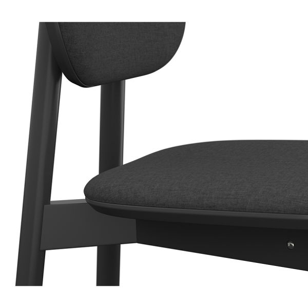 Стул с обивкой saga, рогожка, темно-серый Latitude