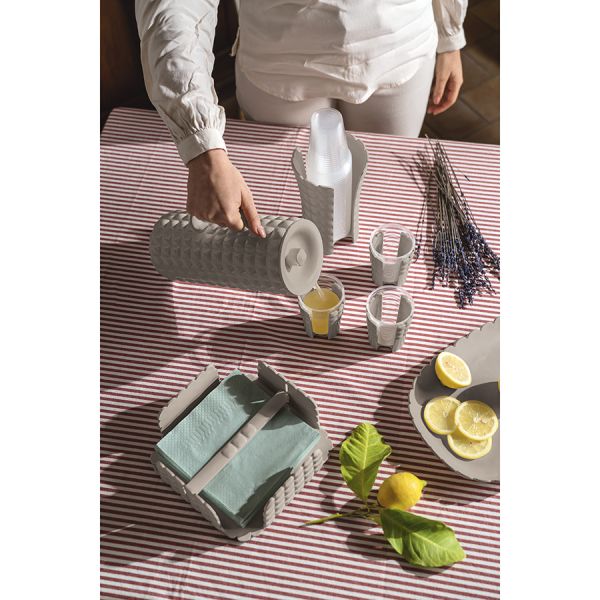 Салфетница настольная tiffany, 20х20 см, серо-бежевая Guzzini