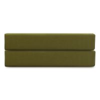 Простыня на резинке из премиального сатина оливкового цвета из коллекции essential,  180х200х30 см Tkano