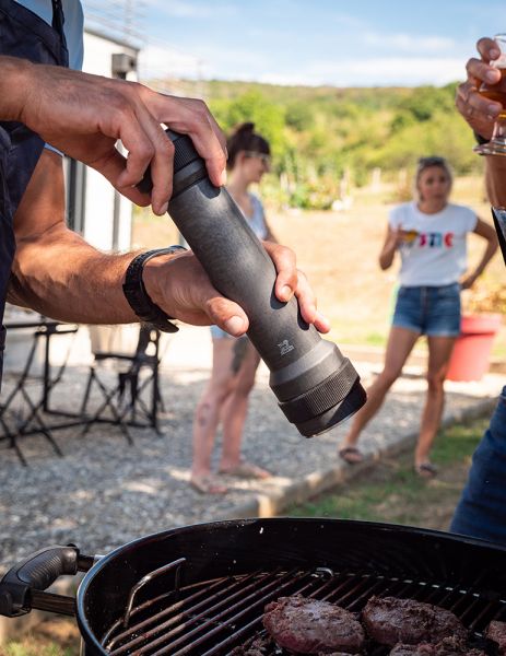 Мельница для перца с подсветкой деревянная 30 см, графит, BBQ, 41526, PEUGEOT,