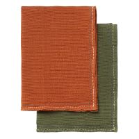 Набор вафельных полотенец с декоративной строчкой из коллекции essential, 50х70 см Tkano