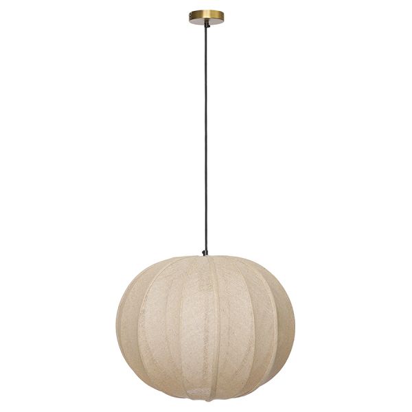 Светильник подвесной texture rib, D48 см, бежевый Bergenson Bjorn