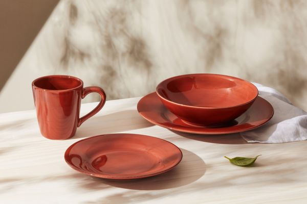 Тарелка обеденная Портофино терракота 28 см