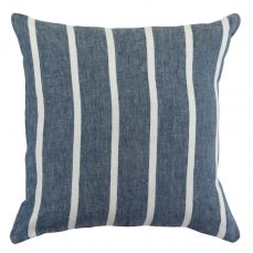 Чехол на подушку декоративный в полоску темно-синего цвета из коллекции essential 45х45 см