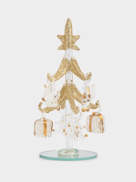 Статуэтка 15 см, с подвесками, стекло, серебристая, Ель с игрушками, Event Anna Lafarg

