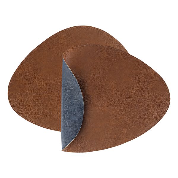 Набор из 4-х двухсторонних сервировочных салфеток drop, 33х41 см, синий/коричневый Liberty Jones