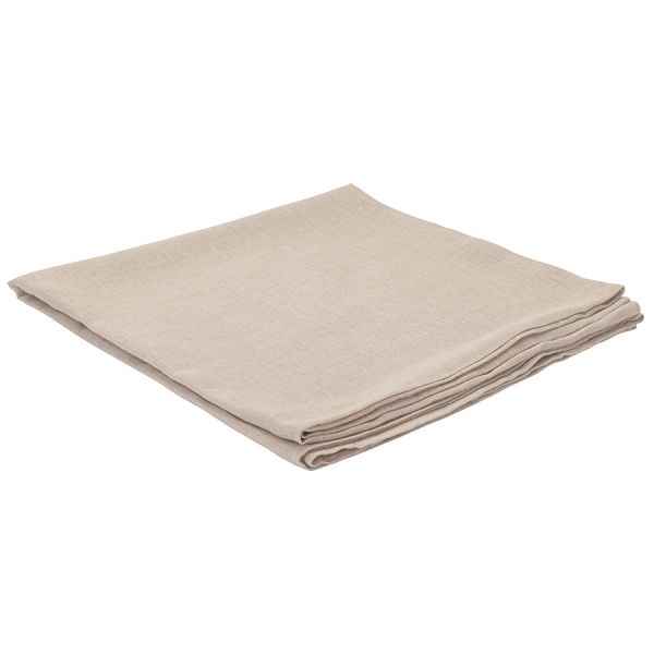 Скатерть из стираного льна бежевого цвета из коллекции essential 170х170 см
