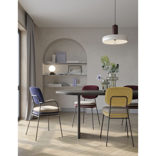 Стул pea, велюр, бордовый/бежевый Bergenson Bjorn