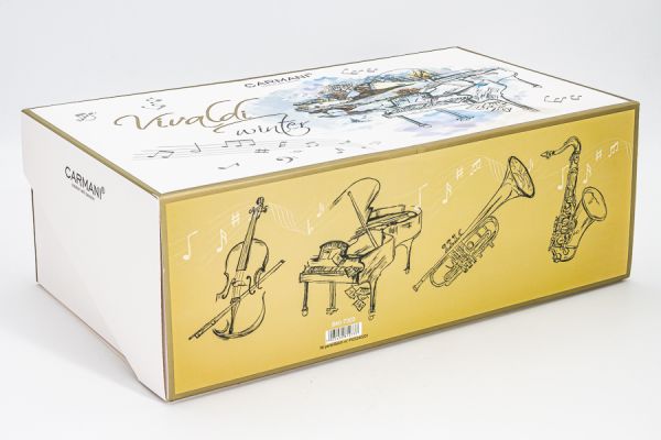 Пара чайная на 1 персону, 2 предмета, 230 мл, фарфор F, белая/голубая, Зима, A. Vivaldi Carmani