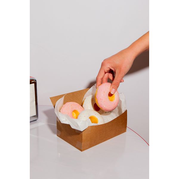 Подсвечник fast food, donut, D7 см, розовый Doiy