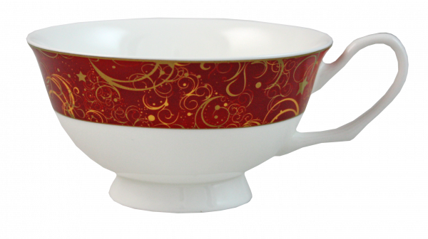 Новогодний подарочный набор (красный), костяной фарфор, АККУ