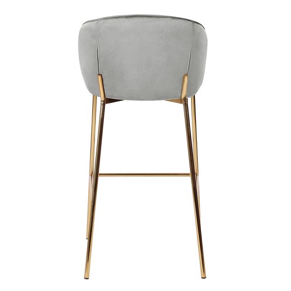 Стул барный coral, велюр, серо-бежевый Bergenson Bjorn