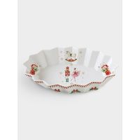 Блюдо 25х17 см, фарфор, овальное, белое, Щелкунчик и фея, Magie de Noel Easy Life