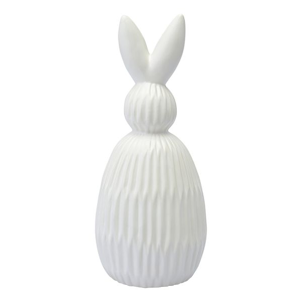 Декор из фарфора белого цвета trendy bunny из коллекции essential, 12,5х12,5x30,5 см Tkano