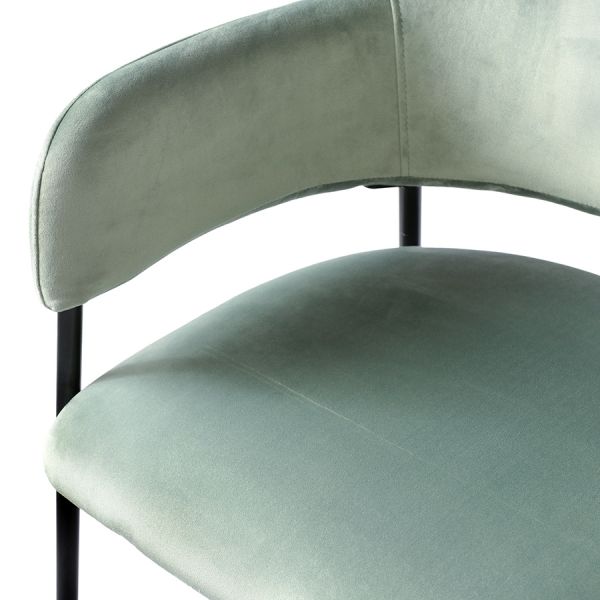 Стул viva серо-зеленый велюр