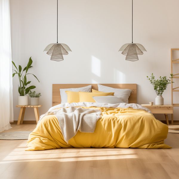 Светильник подвесной vinger, D48х30 см, белый/бежевый/золотой Bergenson Bjorn