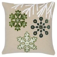 Подушка декоративная с вышивкой snow flakes из коллекции new year essential 45х45 см Tkano