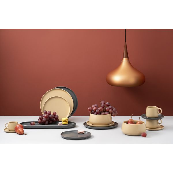 Набор из двух тарелок бежевого цвета из коллекции essential, 25 см Tkano