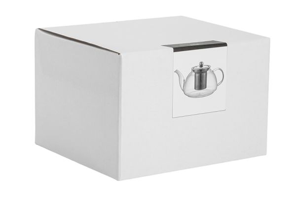 Чайник заварочный 980 мл, стекло/сталь, серебристый, Base ANNA LAFARG
