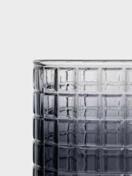 Кружка 300 мл, стекло, серая, Квадраты ANNA LAFARG
