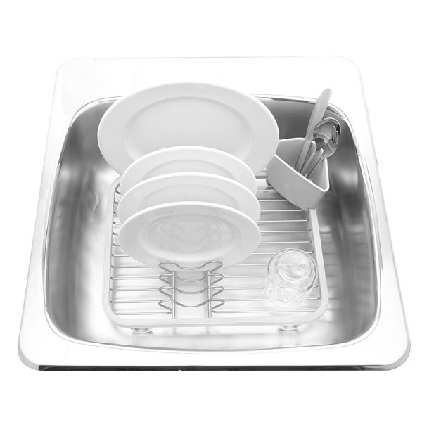 Сушилка для посуды Sinkin белая/никель