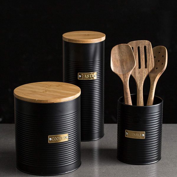 Емкость для хранения пасты Otto 2 л черная