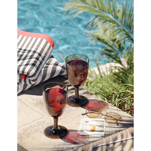 Набор бокалов для вина hollow, 430 мл, серо-коричневый, 4 шт Liberty Jones