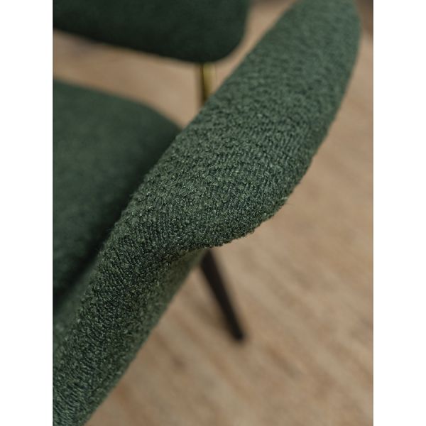 Лаунж-кресло hilde, букле, темно-зеленое Bergenson Bjorn