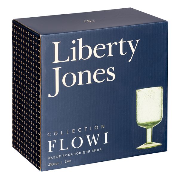 Набор бокалов для вина flowi, 410 мл, темно-зеленые, 2 шт Liberty Jones