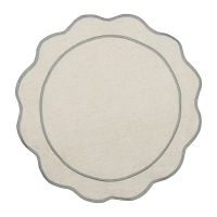 Салфетка под приборы anemone из коллекции trendy ruffles, D40 см, серый Tkano