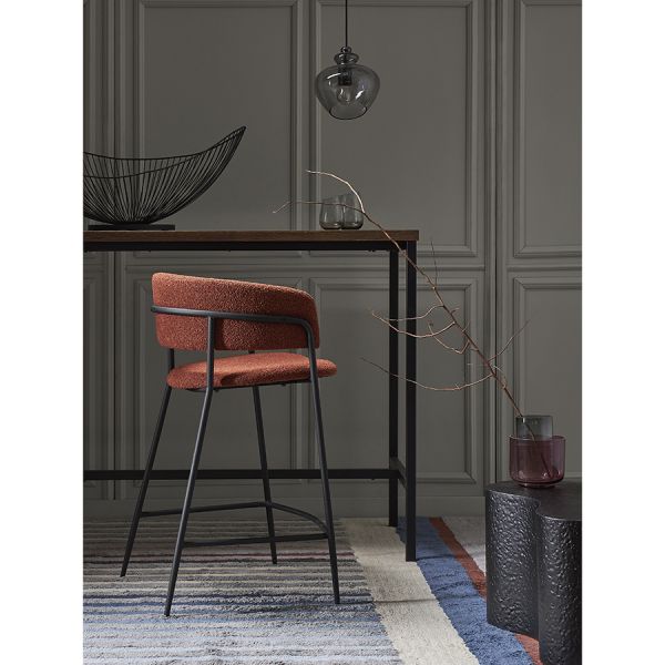 Стул полубарный helning, букле, терракота Bergenson Bjorn