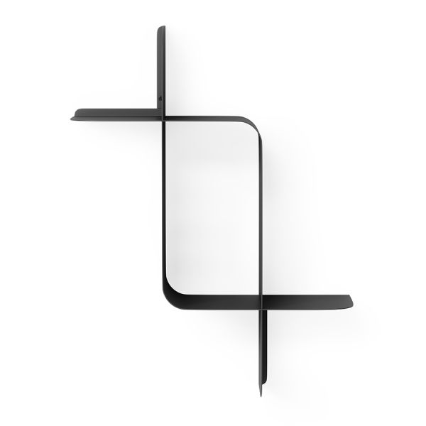 Набор металлических настенных полок montage, 2 шт, черные Umbra
