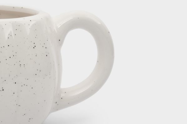 Кружка 520 мл, керамика, белая, в крапинку, Тыква, Light pumpkin ANNA LAFARG
