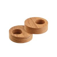 Магнитные подсвечники для чайных свечей круглые, набор 2 шт, натуральный дуб, LIND DNA 98409