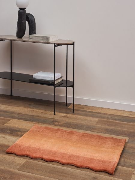 Ковер из шерсти over horizon 60x90 см терракотового цвета из коллекции trendy ruffles Tkano