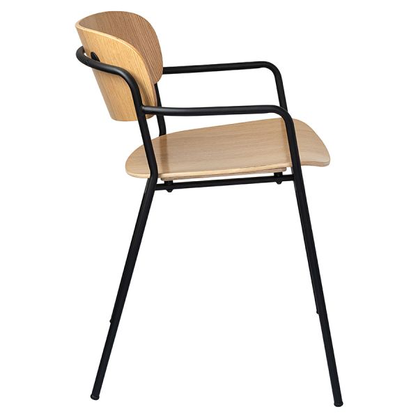 Стул с подлокотниками torfrid, светлый орех Bergenson Bjorn