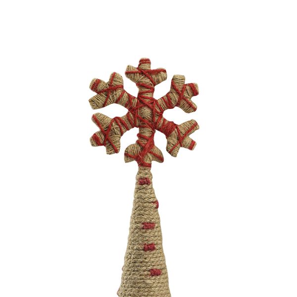 Декор новогодний knitted christmas из джута и гофрированного картона из коллекции new year essential, красный Tkano
