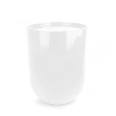 Контейнер мусорный с крышкой Step белый