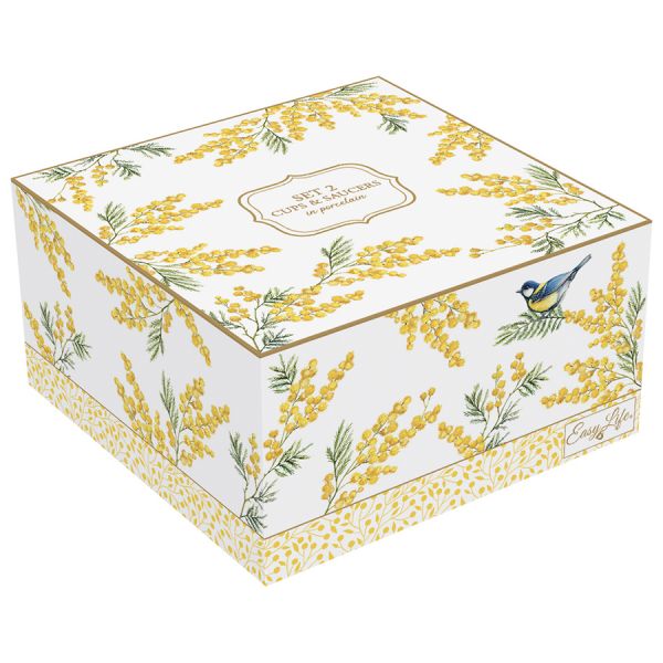 Набор чашек с блюдцем mimosa, 240 мл, 2 шт Easy Life
